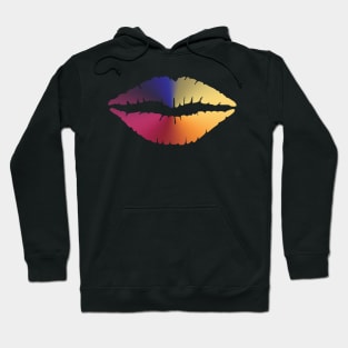 Lips Angle Gradient (Black) Hoodie